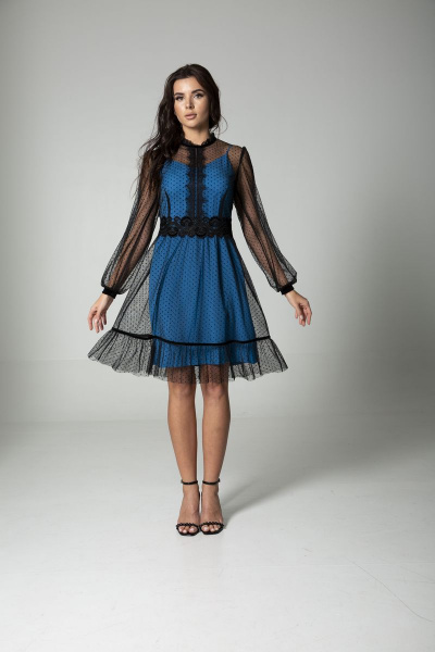 Платье MAX 765 голубой - фото 1