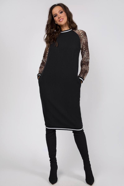 Платье Teffi Style L-1452 черный - фото 1