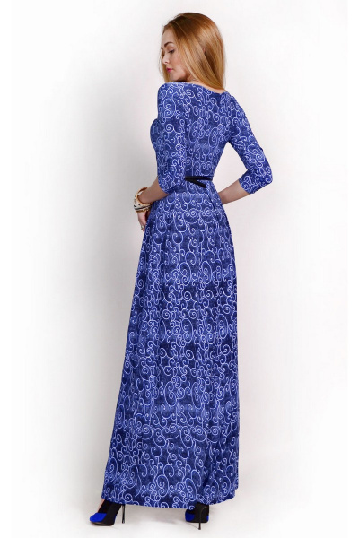 Платье Mont Pellier 812 3-голубые-завитки - фото 2