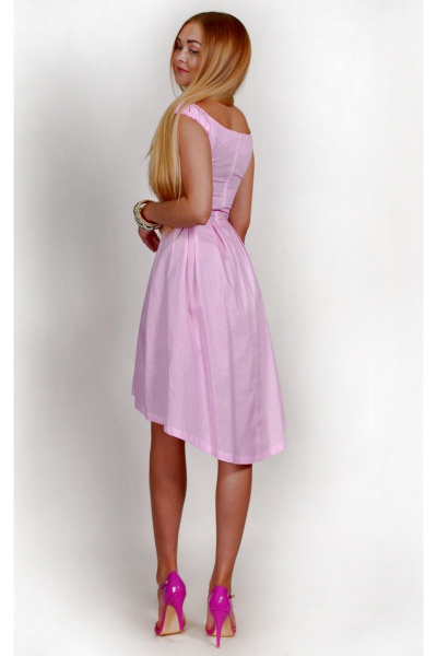 Платье Laskany 94234 13-розовый+белый - фото 2