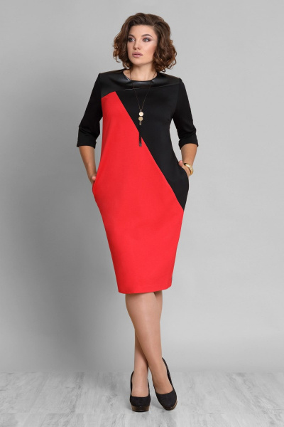 Платье Galean Style 577 красный+черный - фото 1