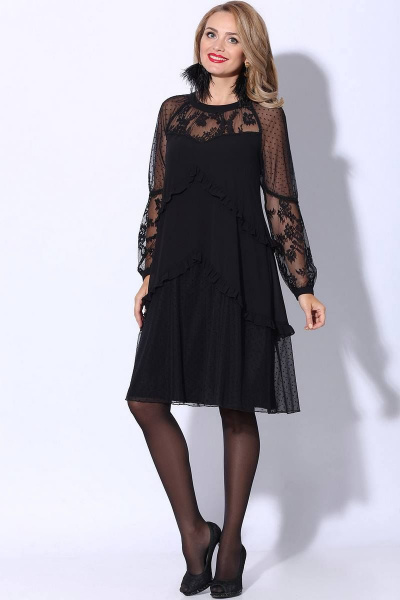 Платье LeNata 11079 черный - фото 1