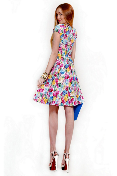 Платье Monica 55150 9-радужные-пионы - фото 2