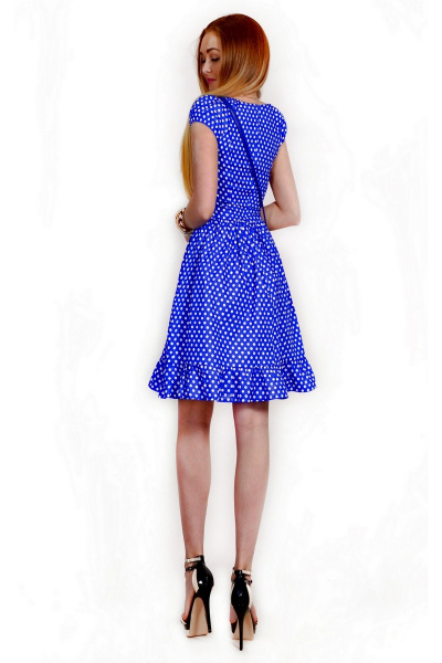 Платье Monica 55150 10-я.синий+белый-горох - фото 2
