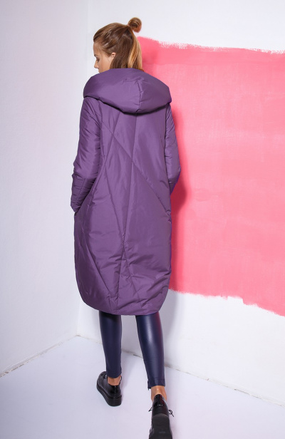 Пальто Moveri by Larisa Balunova 96009 фиолетовый - фото 2