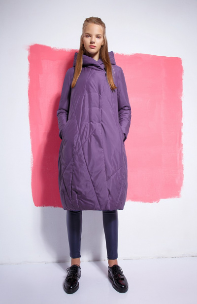 Пальто Moveri by Larisa Balunova 96009 фиолетовый - фото 1