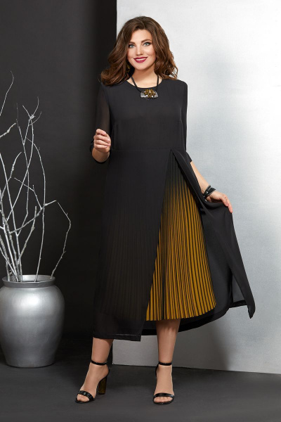 Платье Mubliz 420 черный-желтый - фото 1