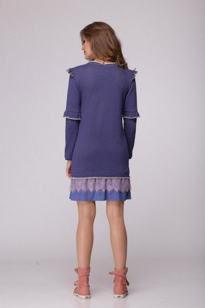 Платье LadisLine 840 синий - фото 2