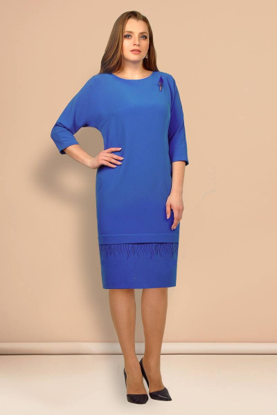 Платье Мишель стиль 619 темно-голубой - фото 1