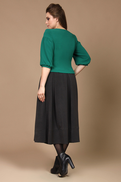 Блуза, юбка Diomel 3520 зеленый+черный - фото 2