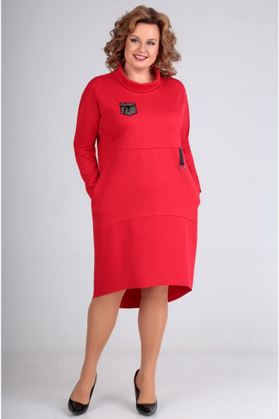 Платье Таир-Гранд 6541 красный - фото 1