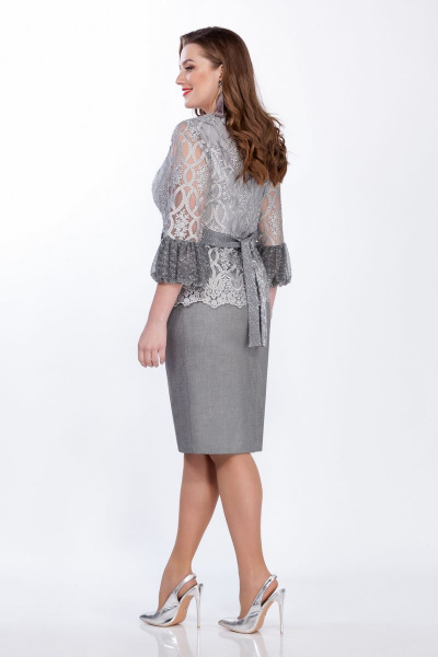 Блуза, юбка LaKona 1262 серый-серебро - фото 3
