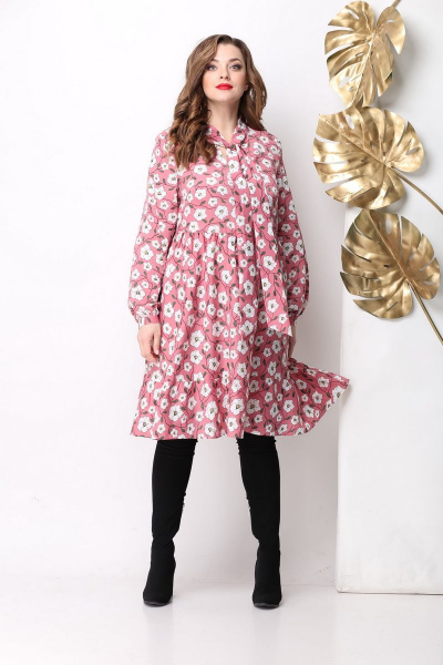 Платье Michel chic 962 розовый - фото 2