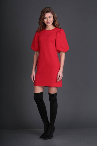 Платье DoMira 01-541 красный - фото 2