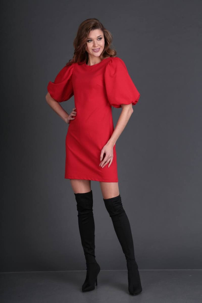 Платье DoMira 01-541 красный - фото 1