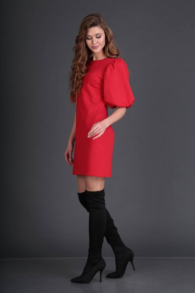 Платье DoMira 01-541 красный - фото 3