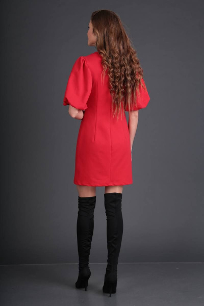Платье DoMira 01-541 красный - фото 4