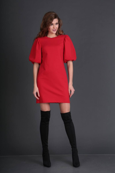 Платье DoMira 01-541 красный - фото 5
