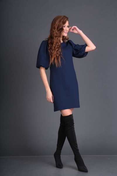 Платье DoMira 01-541 синий - фото 5