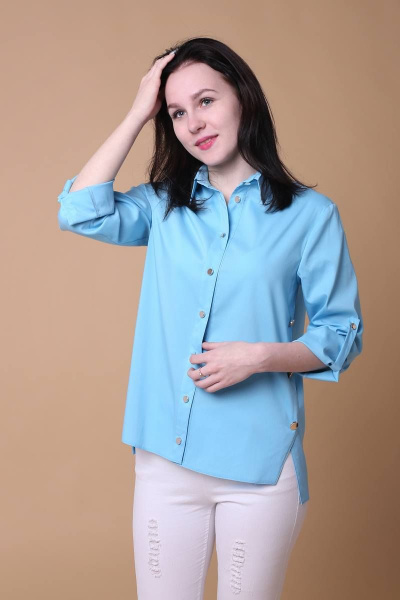 Блуза AnnLine 108-19 голубой - фото 1