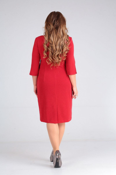 Платье Andrea Style 0241 красный - фото 5