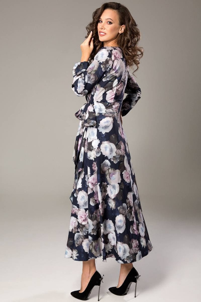 Платье Teffi Style L-1417 цветы_на_синем - фото 3