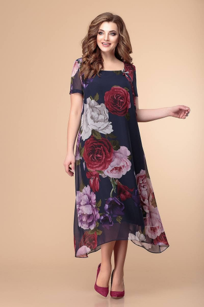 Платье Romanovich Style 1-1332 крупные_пионы - фото 1