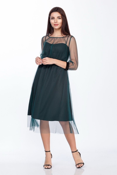 Платье Prestige 3561/170 черный-зеленый - фото 3