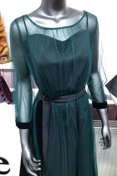 Платье Prestige 3561/170 черный-зеленый - фото 6