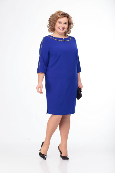 Платье Anelli 375 синий - фото 2