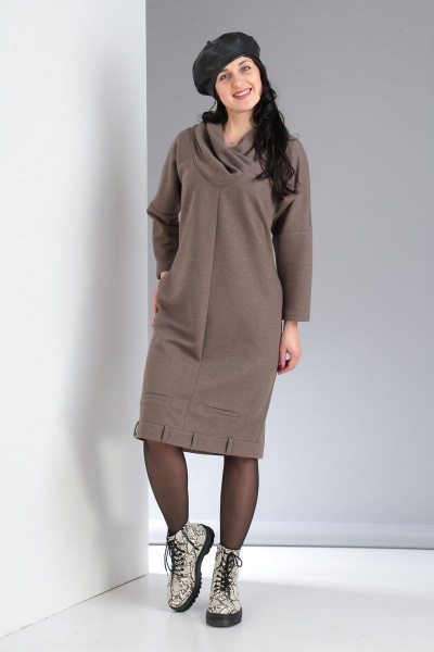 Платье VIA-Mod 433 коричневый - фото 1