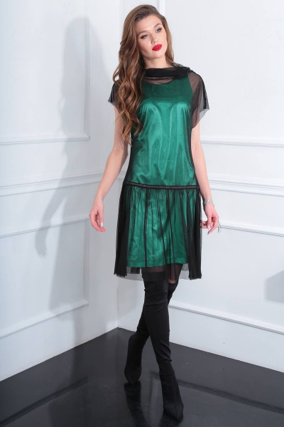 Платье Viola Style 0903 зеленый - фото 1