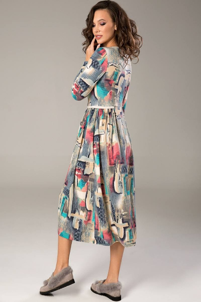 Платье Teffi Style L-1364 акварель - фото 3
