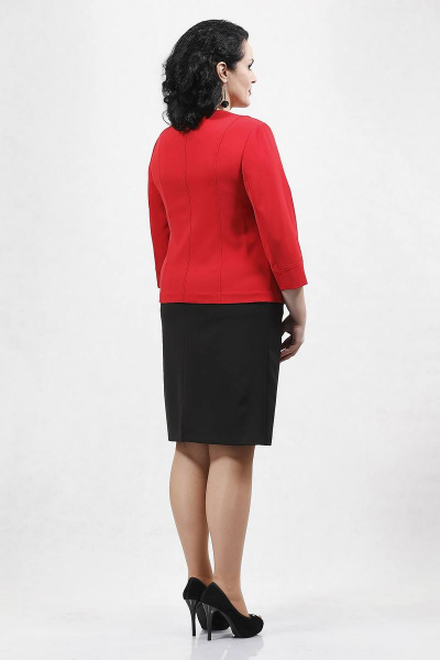 Жакет, юбка MadameRita 735 красный+черный - фото 2