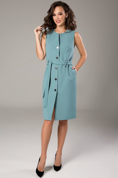 Платье Teffi Style L-1460 дымчато-голубой - фото 3