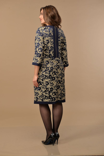 Платье Lady Style Classic 1427 т.синий-беж - фото 2