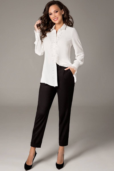 Блуза Teffi Style L-1472 молочный - фото 1
