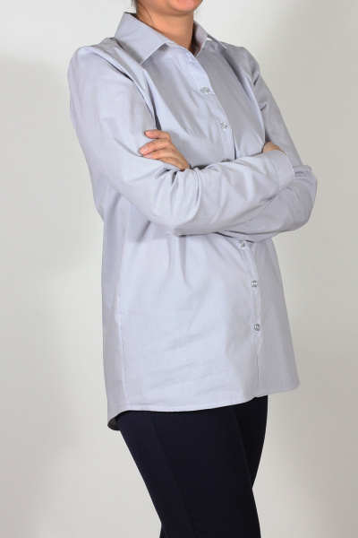 Рубашка Mirolia 319 серый+полоска - фото 1