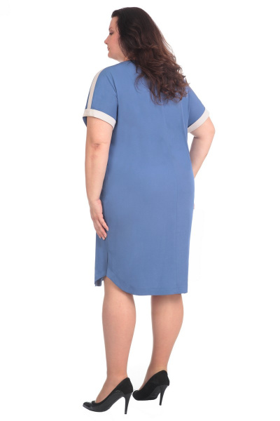 Платье Линия Л Б-1556 т.голубой - фото 2