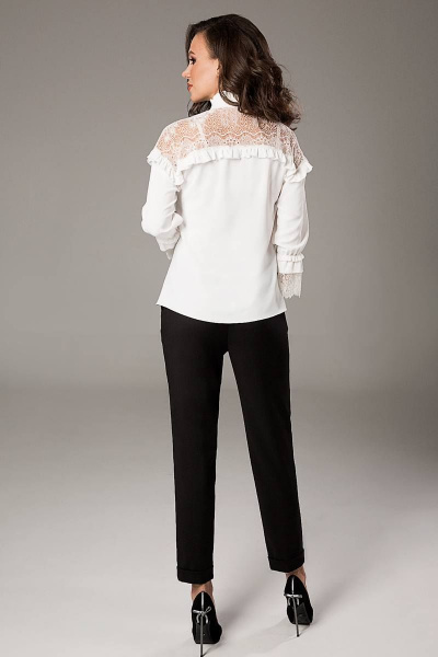Блуза Teffi Style L-1473 молочный - фото 3
