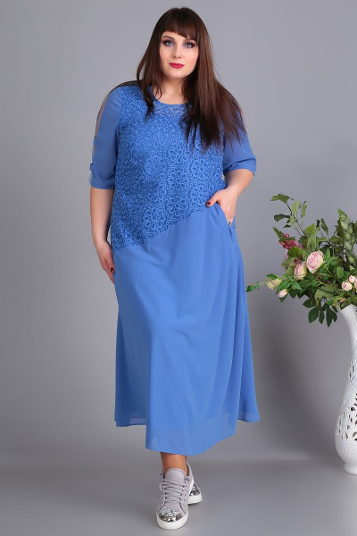 Платье Algranda by Новелла Шарм А3350-голубое - фото 2