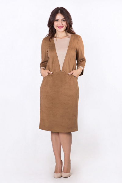 Платье Daloria 1374 коричневый - фото 1