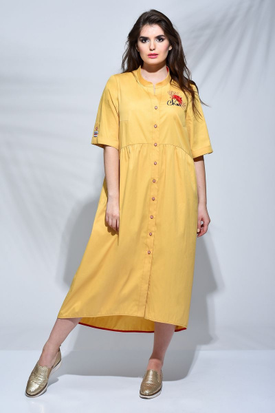 Платье Faufilure С640 желтый - фото 1