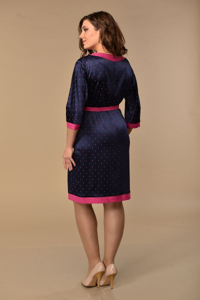 Платье Lady Style Classic 927 т-синий_розовый - фото 2