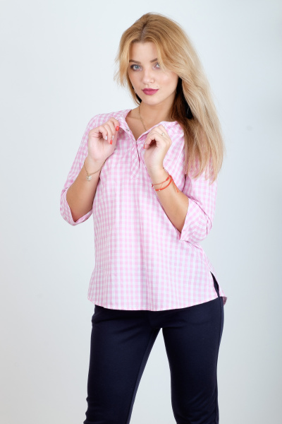 Блуза Mita ЖМ869 розовый - фото 4