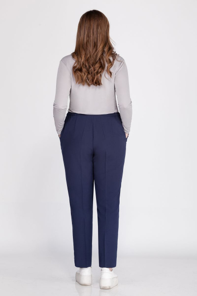 Блуза, брюки, жилет ANASTASIA MAK 582а темно-синий - фото 4