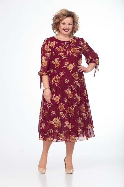 Платье Кэтисбел 1501 бордо - фото 1