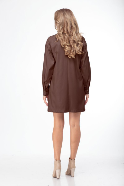 Платье Anelli 800 коричневый - фото 2