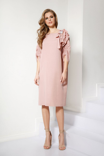 Платье Lokka 546 розовый-клевер - фото 1