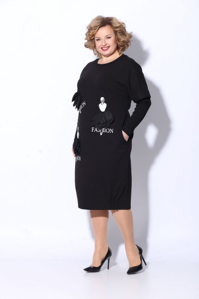 Платье LadisLine 1194 черный - фото 3
